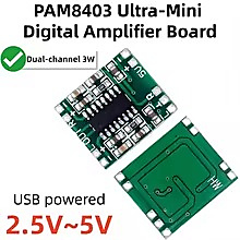 مجموعة 10 قطع لوحة مضخم صوت رقمي مصغر PAM8403 (ستيريو 2x3 واط فئة D)