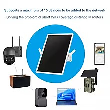 راوتر واي فاي يعمل بشريحة 4G والطاقة الشمسية (15 واط، بطارية 12000mAh)
