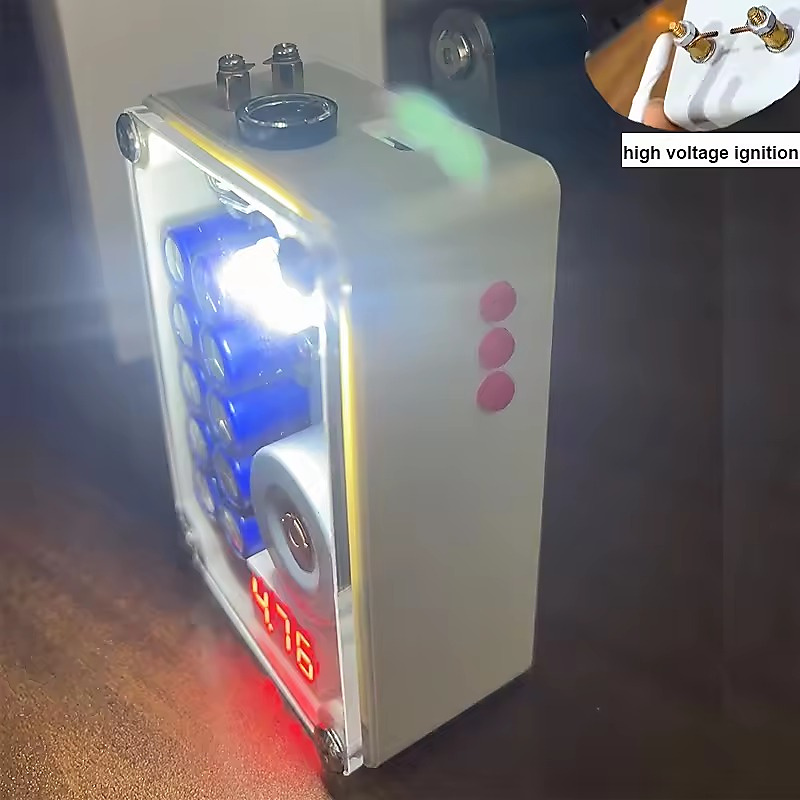 مولد طاقة يدوي بذراع تدوير (كرنك) شاحن USB بقهد 5 فولت وإضاءة طوارئ