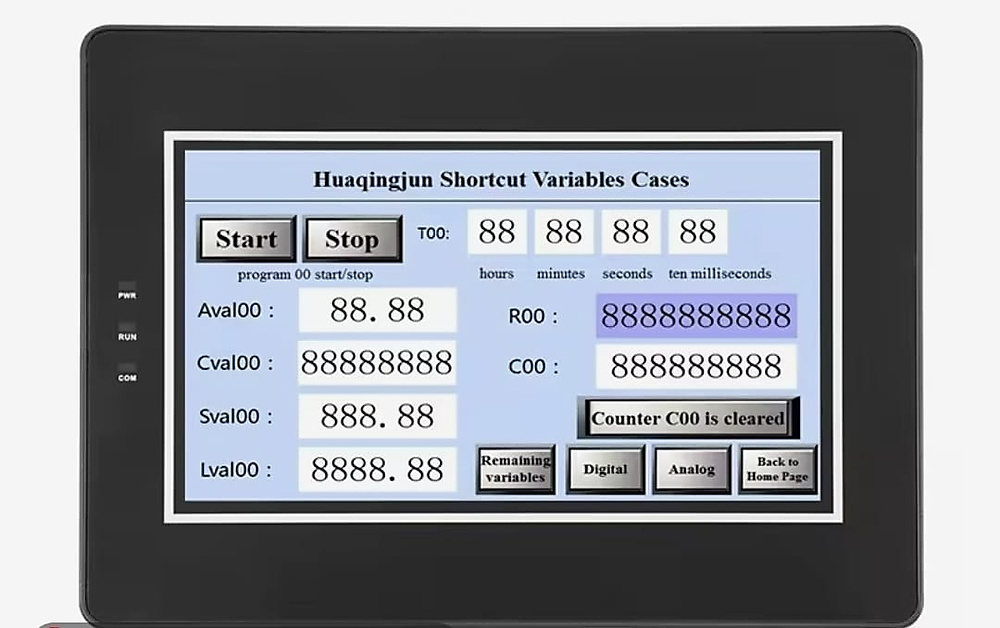 شاشة لمس صناعية تفاعلية 7 بوصة Huaqingjun للـ CNC وPLC