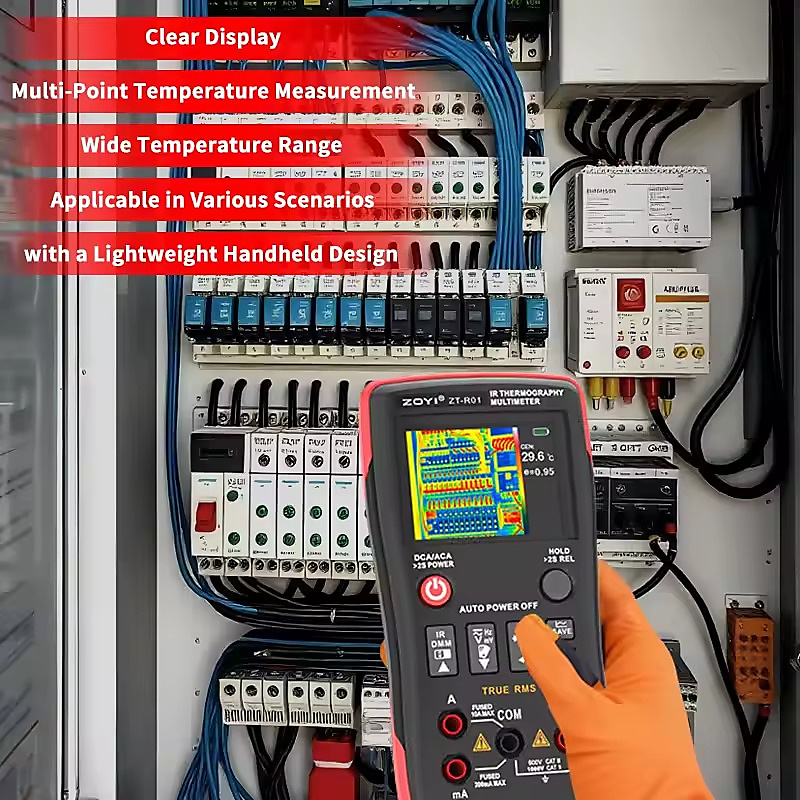جهاز قياس متعدد ذكي مع كاميرا حرارية (ZOYI R01 2-in-1 Thermal Imaging Multimeter) بدقة 25000 بكسل