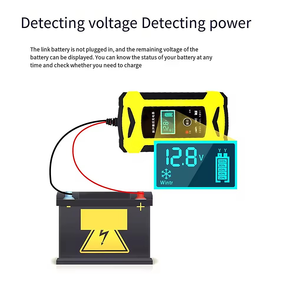 12V 6A Smart Battery Charger with Pulse Repair
