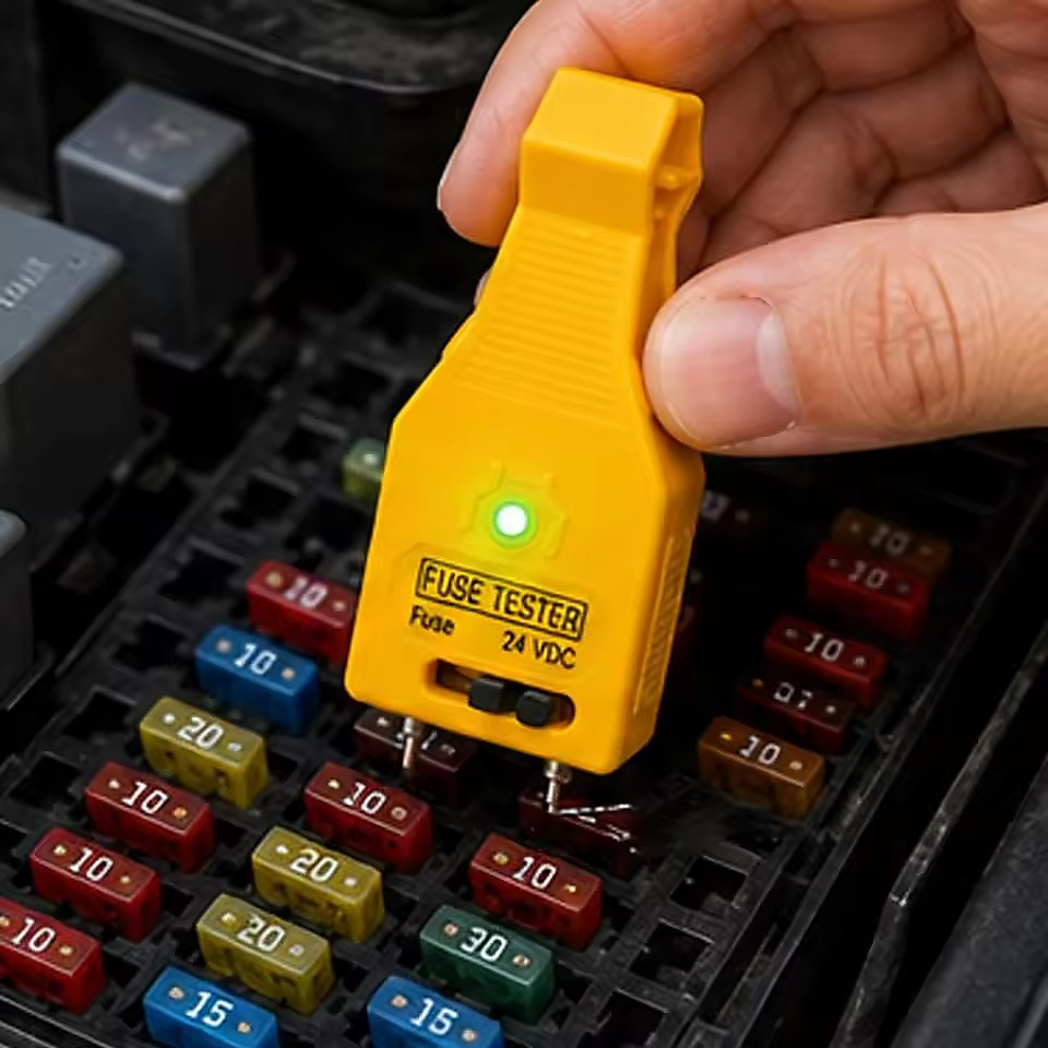 أداة فحص وسحب فيوزات السيارات القابلة للتعديل مع مؤشر LED