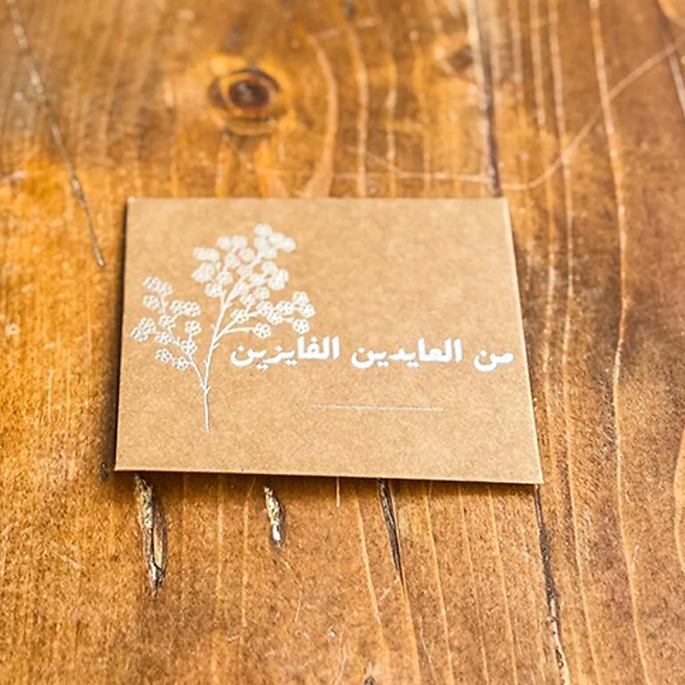 اظرف عيادي - فضي وبني مربع