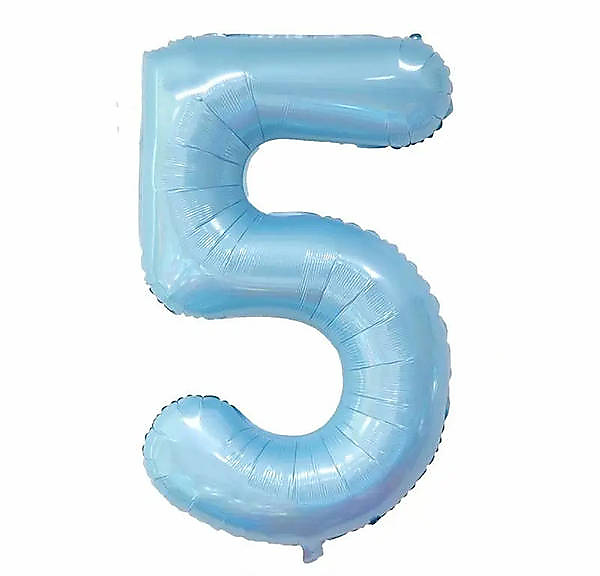 بالون هيليوم ازرق رقم 5 قياس 1 متر