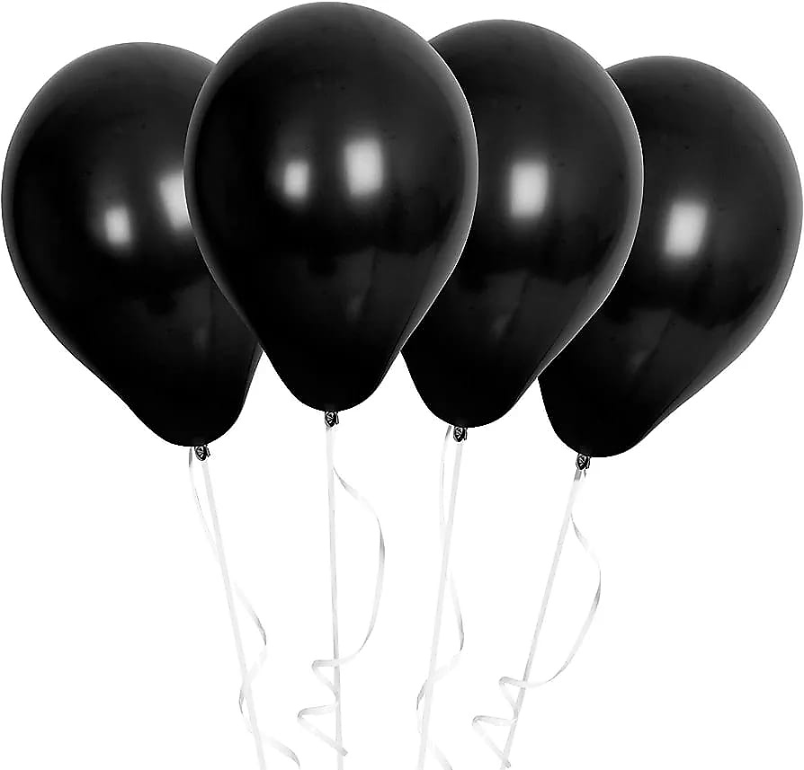 بالون هيليوم لون اسود 5 حبة