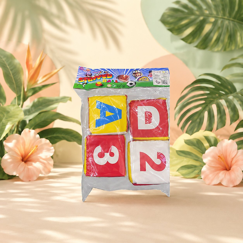 4 كرات اسفنجية ناعمة