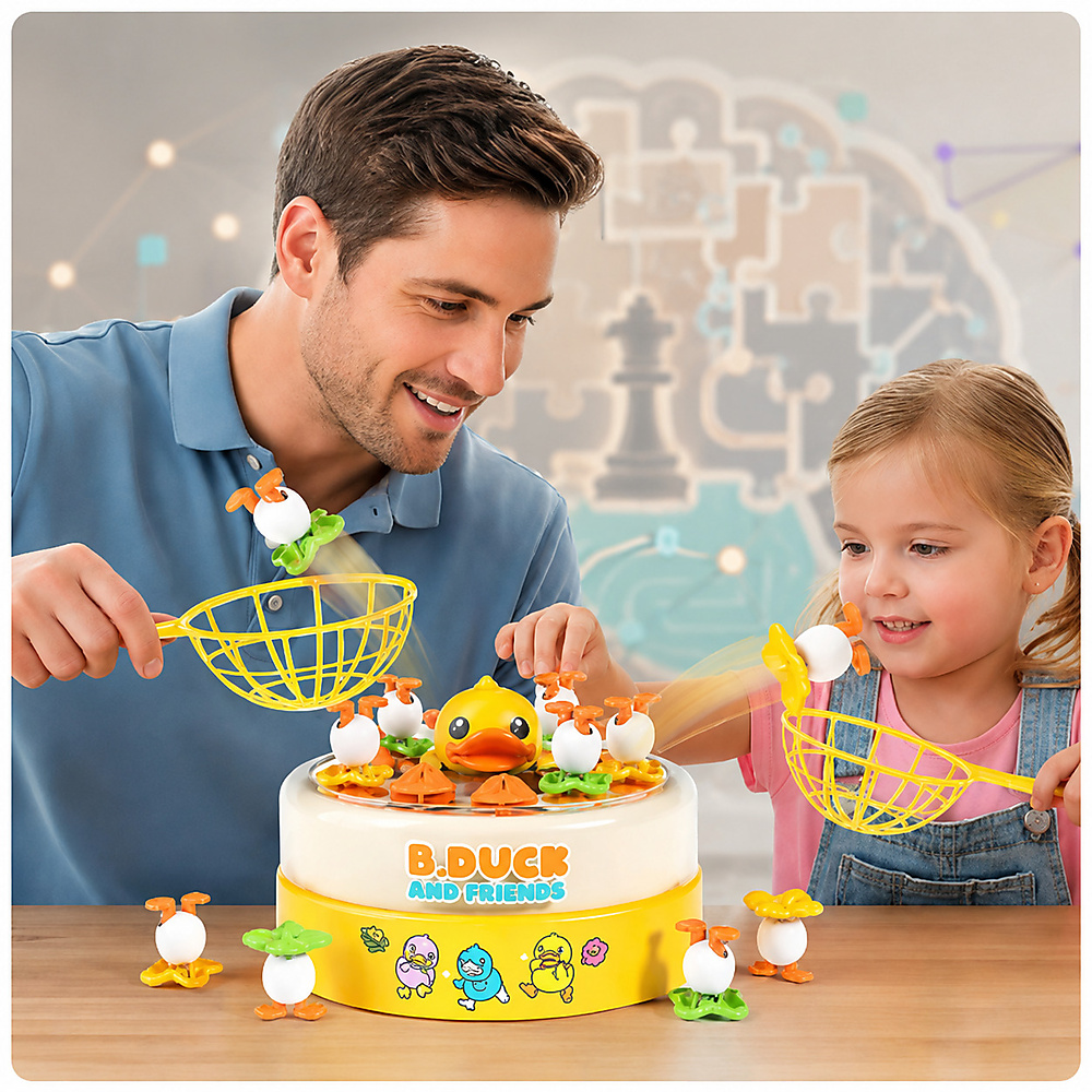 Duck Catch and Bounce Games Toys for Kids Games with  Nets for Kids 3-6,