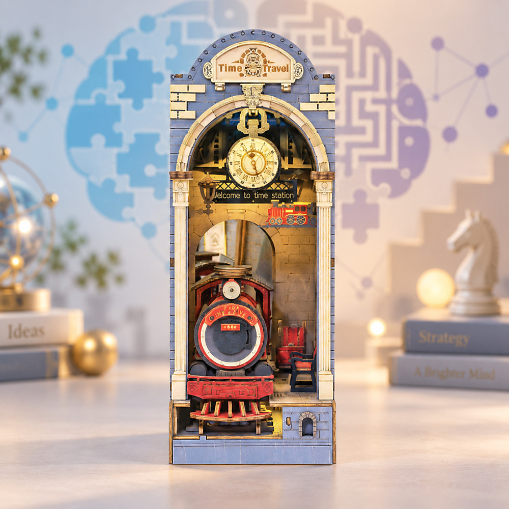 rolife book nook shelf insert - time travel