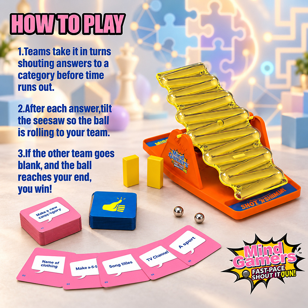 Mind Gamers,Fast-Paced Family Party Game,Board Games for Kids and Adults