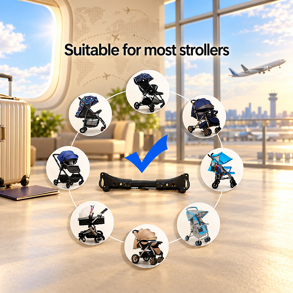 3pieces Twin Baby Stroller Connector Universal Joints Infant Cart Strap Linker Hook