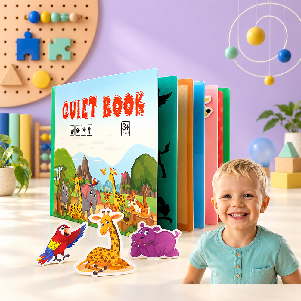 Busy Book / Quiet Book / Activity Book Montessori Early Learning Busy Book for Toddler Children Kids
