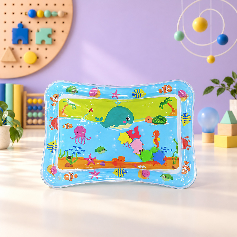 Tummy Time Water Mat,Inflatable Baby Play Mat for Newborn Infant 3 to 24 Month Boy Girl,Promoting Ba