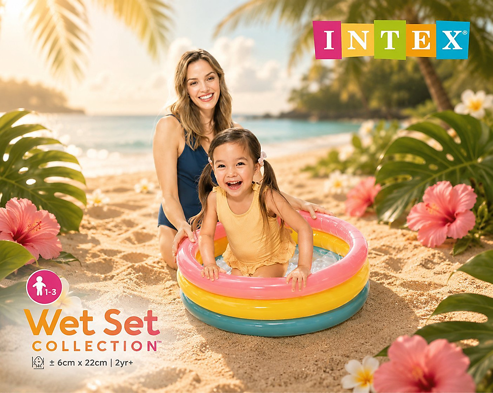 مسبح الأطفال Intex Sunset Glow صغير