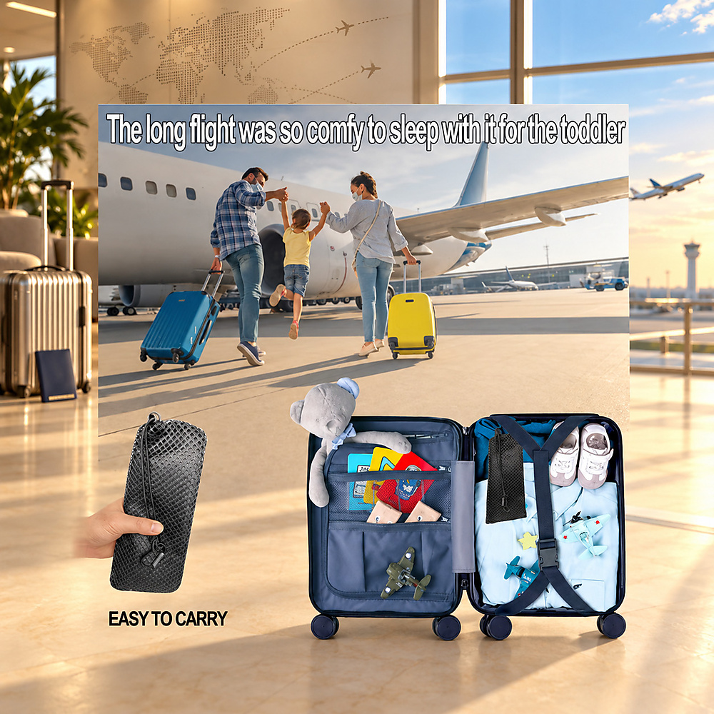 Airplane Footrest for Kids, Toddler Travel Bed, Portable Travel Foot Rest Hammock for Flights