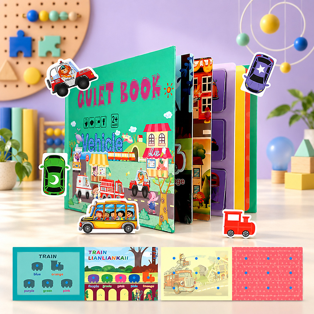 Quiet Book for Kids, Educational Toys for 2-5 Year Olds, Preschool Activity