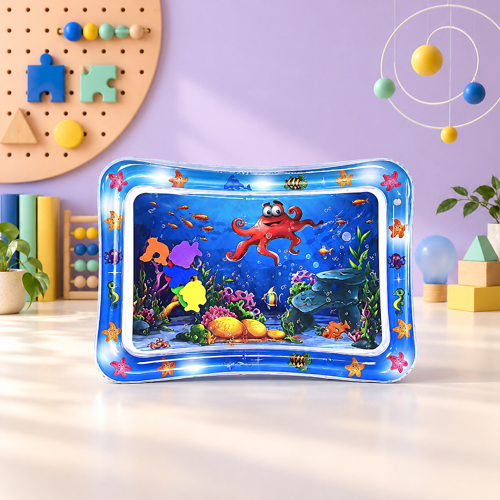 Tummy Time Water Mat,Inflatable Baby Play Mat for Newborn Infant 3 to 24 Month Boy Girl,Promoting Ba