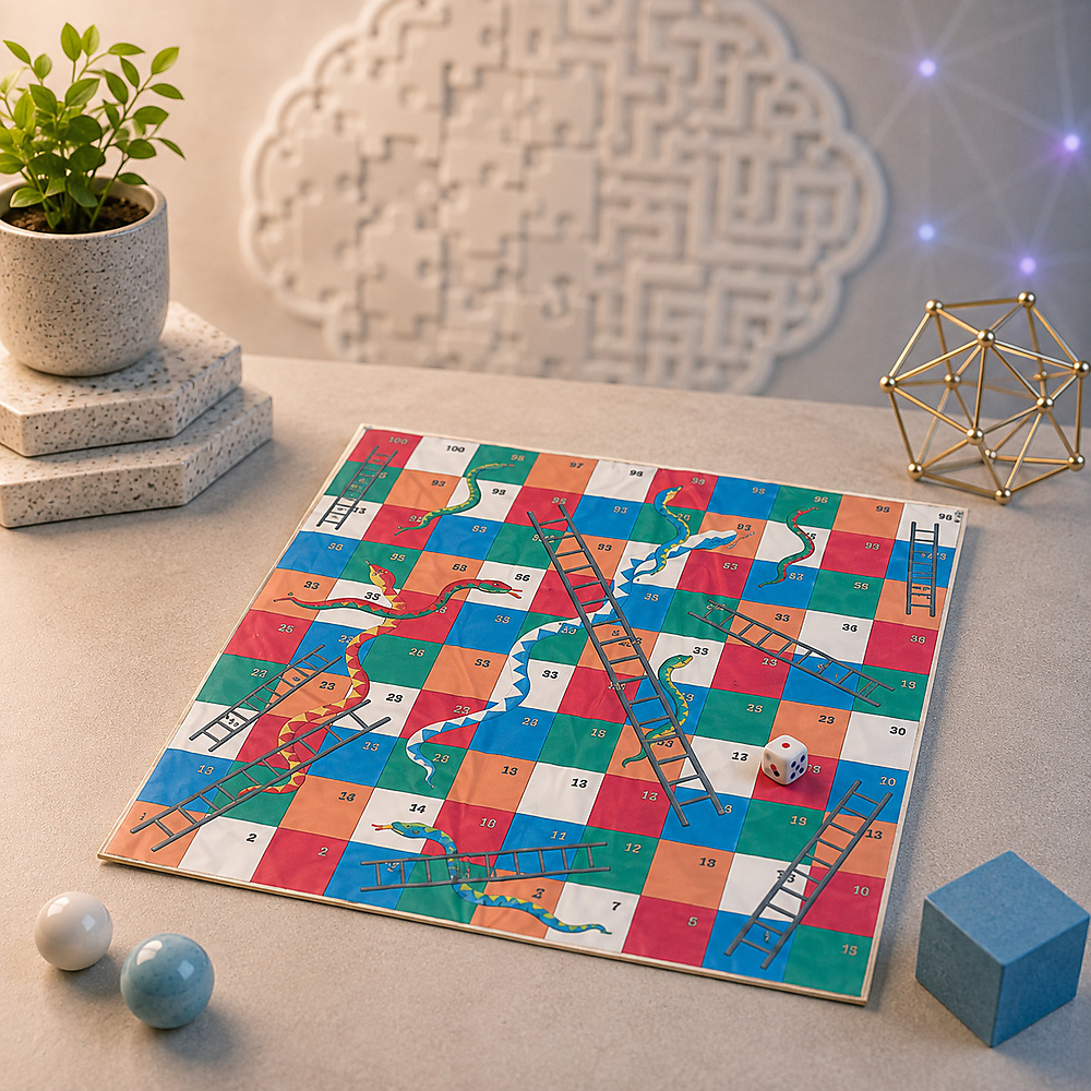 Two in one Ludo and Snake