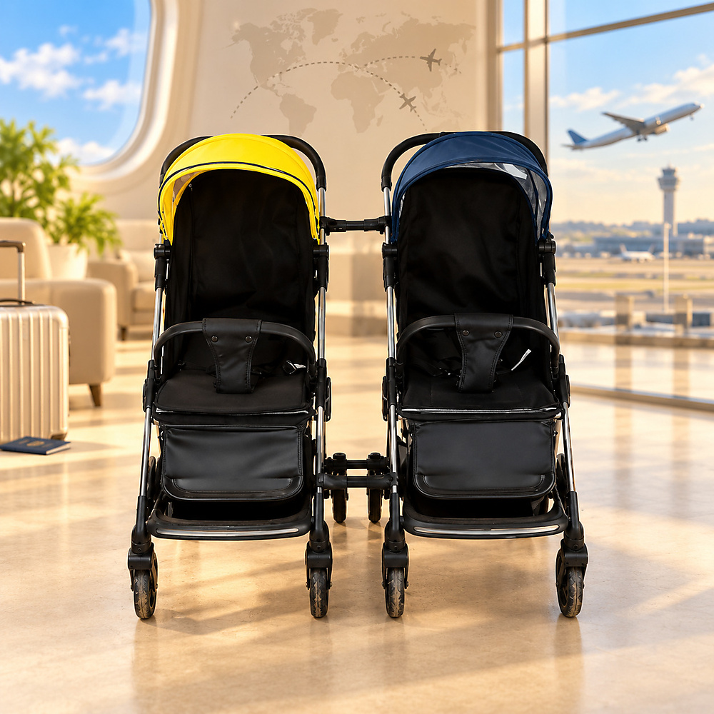 3pieces Twin Baby Stroller Connector Universal Joints Infant Cart Strap Linker Hook