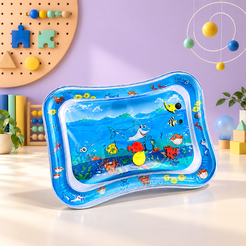 Tummy Time Water Mat,Inflatable Baby Play Mat for Newborn Infant 3 to 24 Month Boy Girl,Promoting Ba