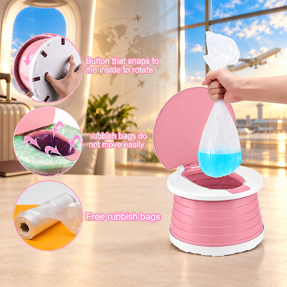 Portable Foldable Potty for Toddlers 2-in-1 Travel Potty Kids Training Toilet Seat