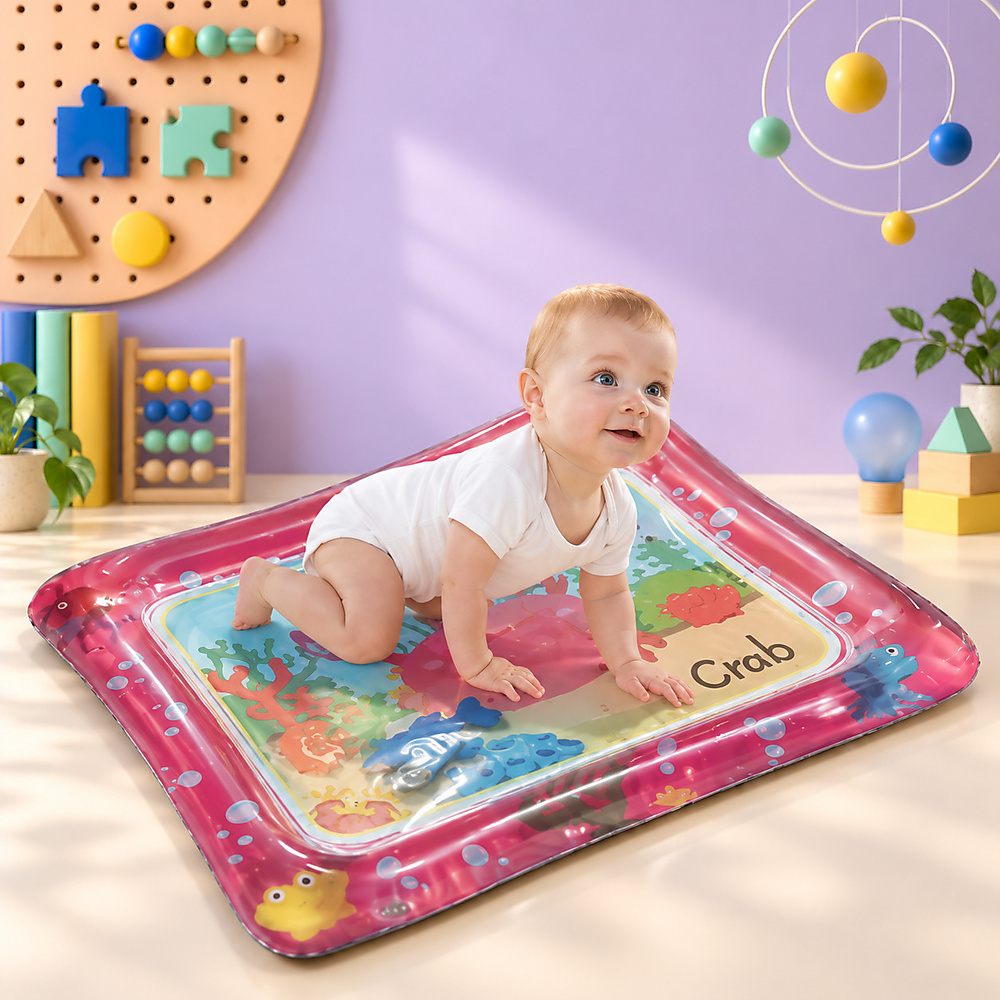 Tummy Time Water Mat,Inflatable Baby Play Mat for Newborn Infant 3 to 24 Month Boy Girl,Promoting Ba