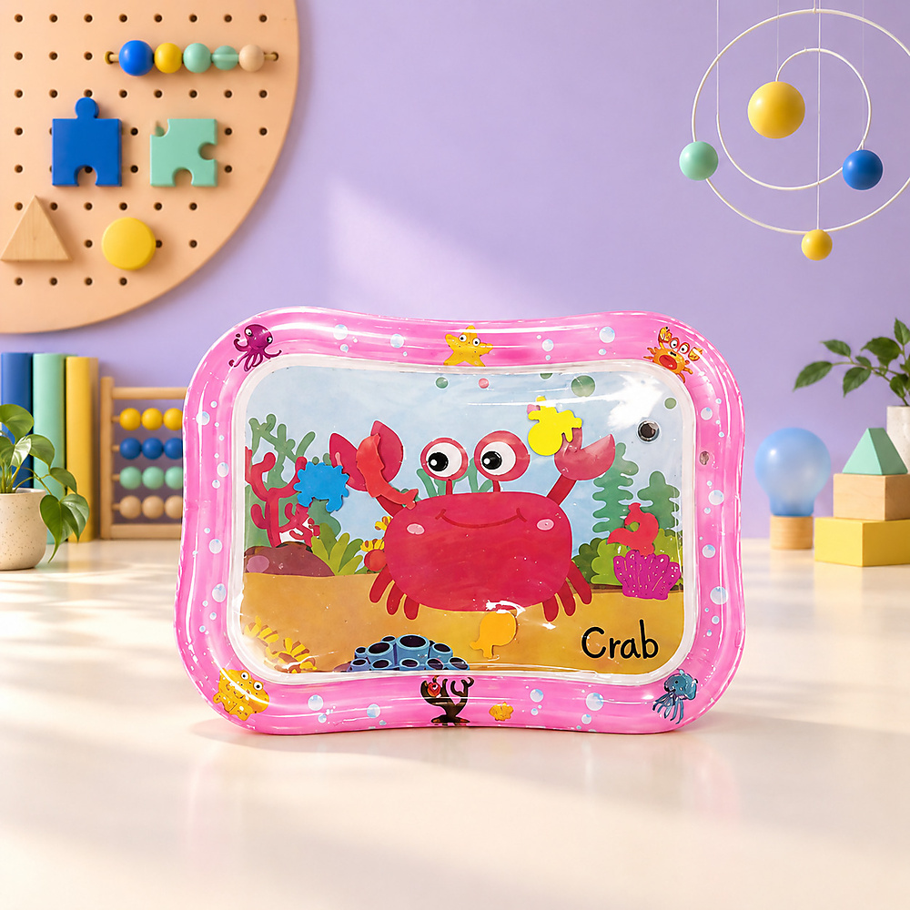 Tummy Time Water Mat,Inflatable Baby Play Mat for Newborn Infant 3 to 24 Month Boy Girl,Promoting Ba