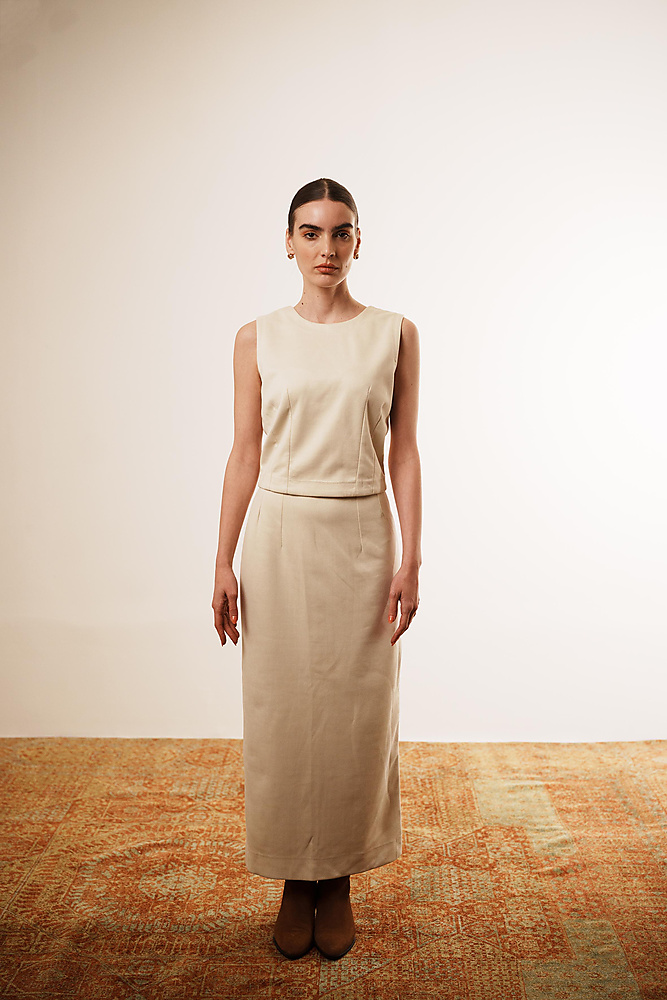Layered bisht  (Cream)