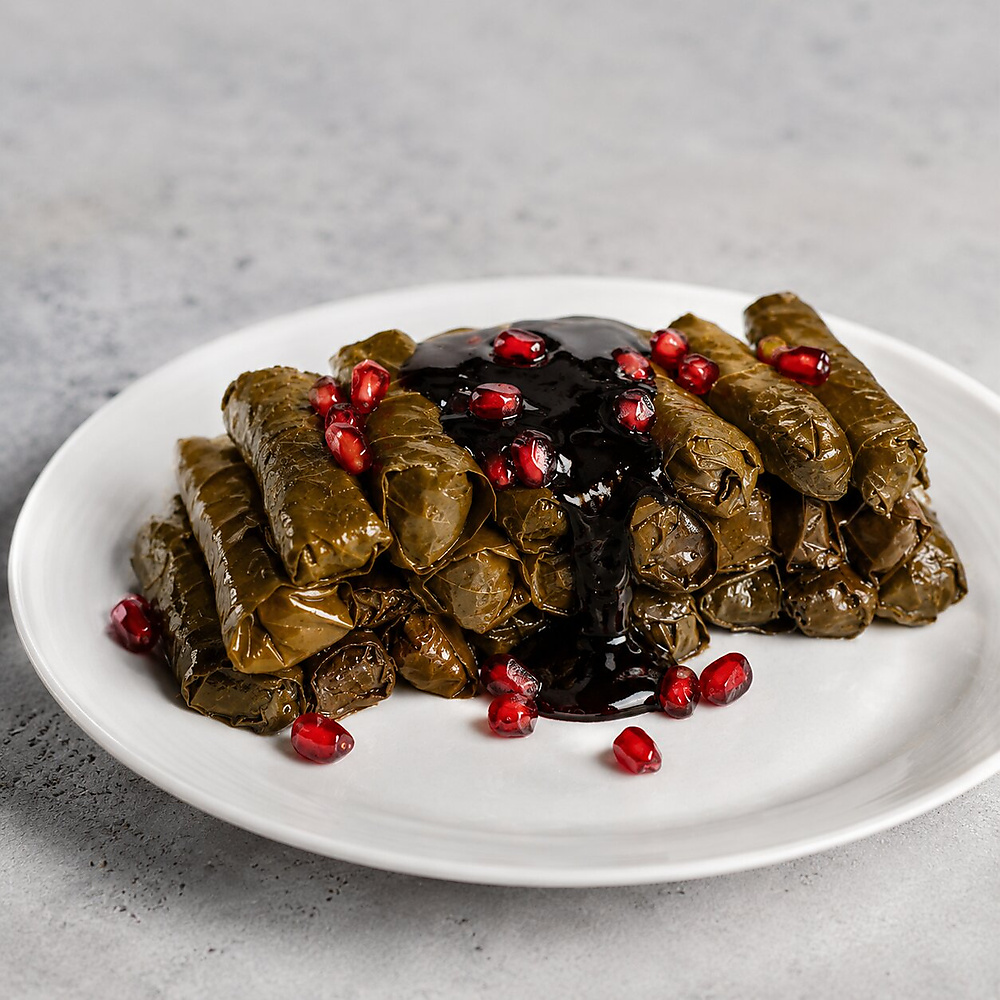Grape Leaves, Pomegranate Molasses 50