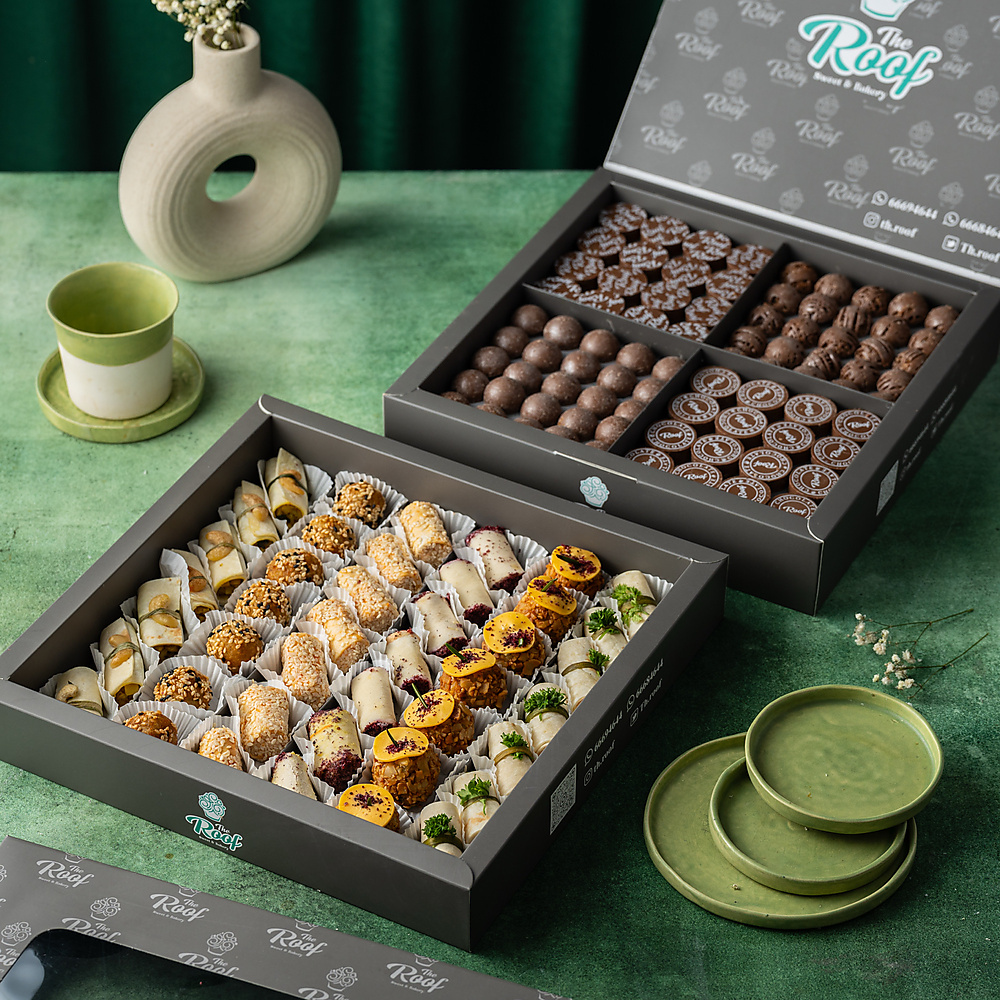 Noug offers with tortilla box and mini kibbeh