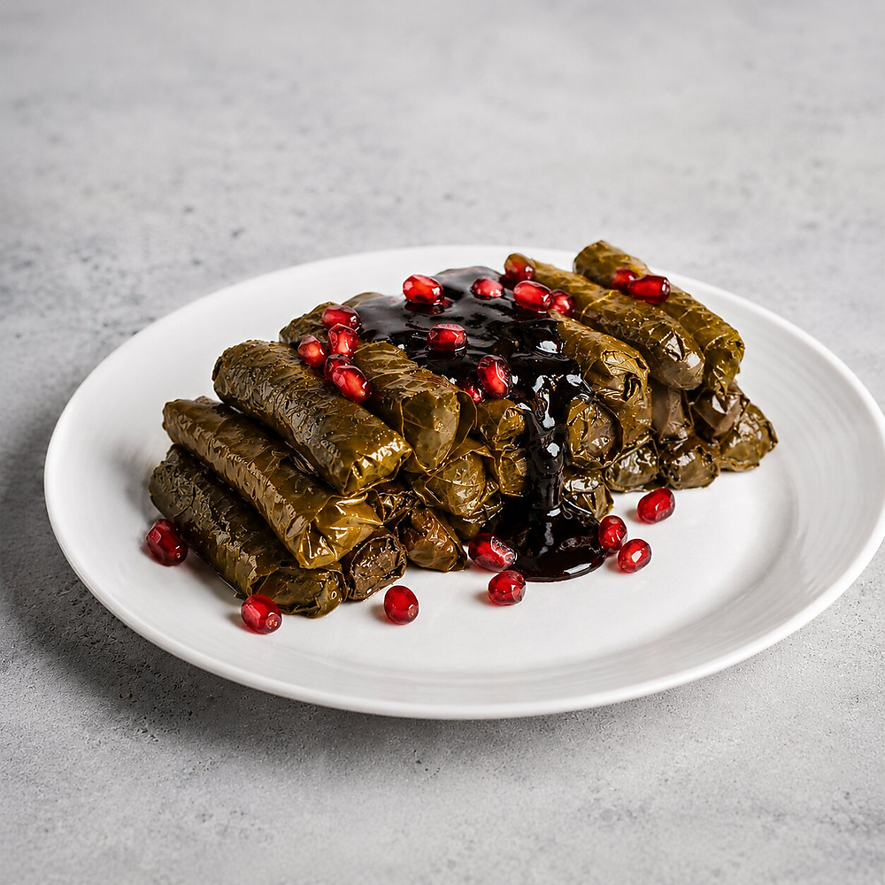 Grape Leaves, Pomegranate Molasses 50