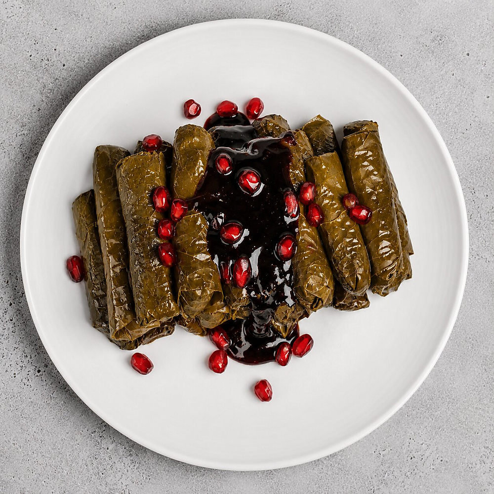 Grape Leaves, Pomegranate Molasses 50