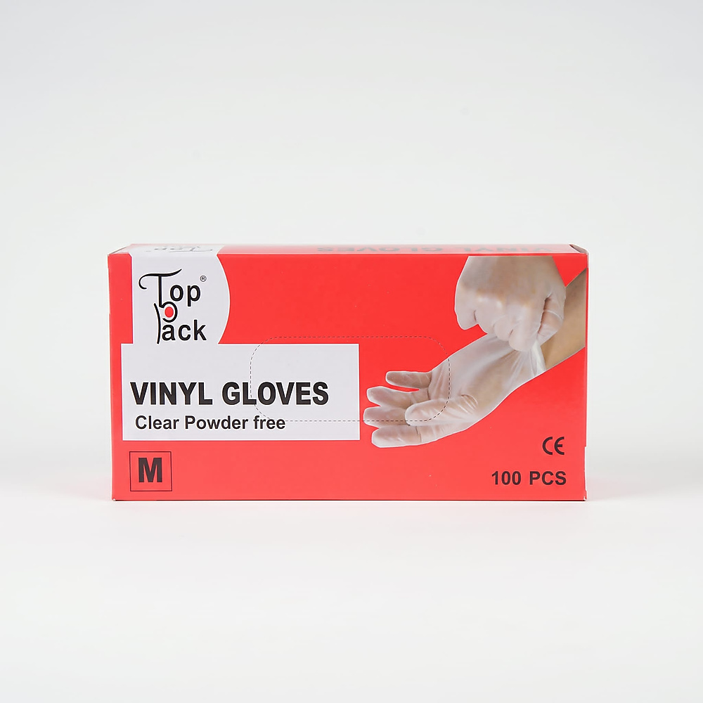 vinyl gloves (S, M, L, XL)