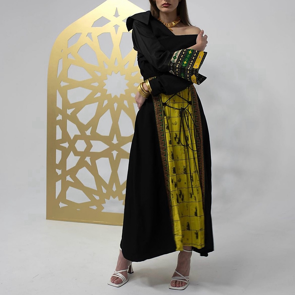 اسود واصفر قطعتين