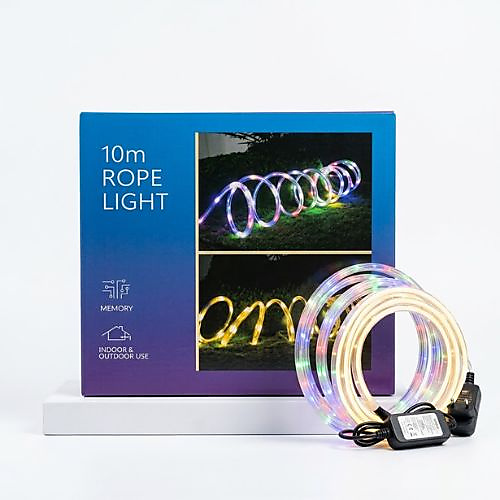 شريط إضاءة مرن (Rope Light / LED Strip) بطول 10 أمتار للاستخدامات الديكورية