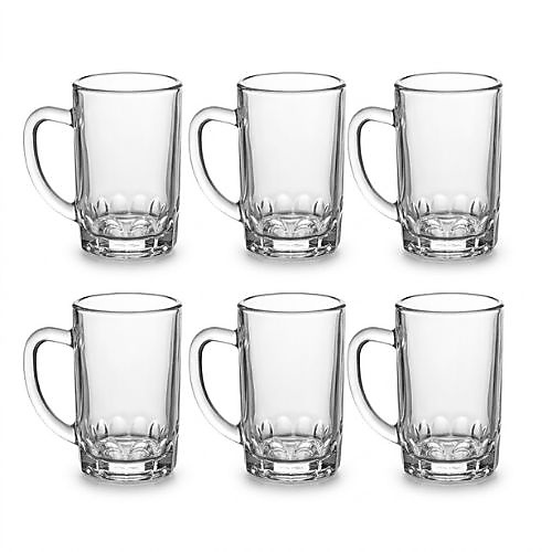 Set of 6 glass tea cups