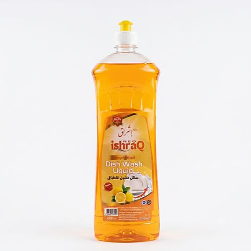 سائل غسيل الأطباق من ماركة "إشراق" برائحة الليمون- حجم 1000 مل