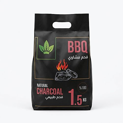 فحم مشاوي طبيعي 100% , ​الوزن الصافي 1.5 كيلوجرام