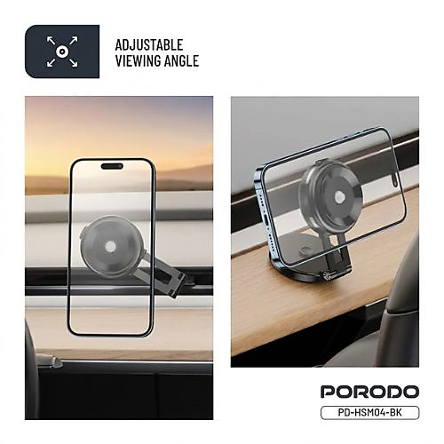 حامل شحن Porodo Vacseal بتقنية MagSafe - أسود