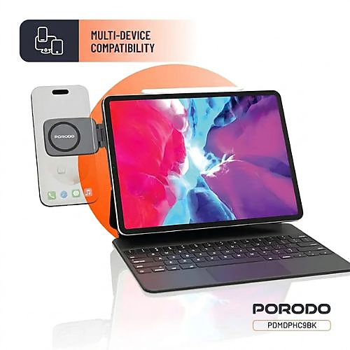 حامل هاتف Porodo Magnifold فائق النحافة - أسود