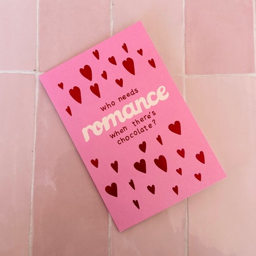 hearts romance card