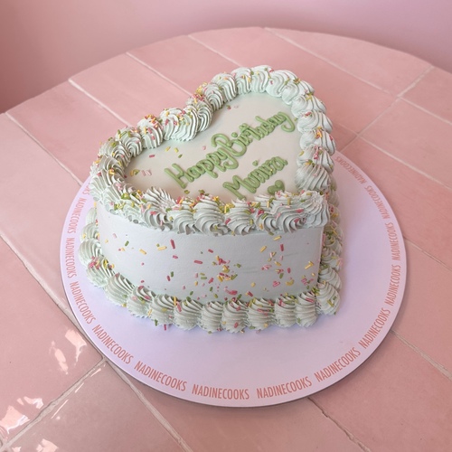 Green Confetti Heart