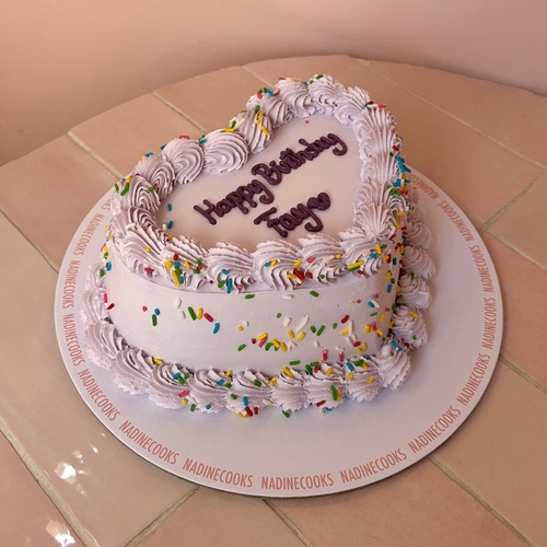 Purple confetti heart