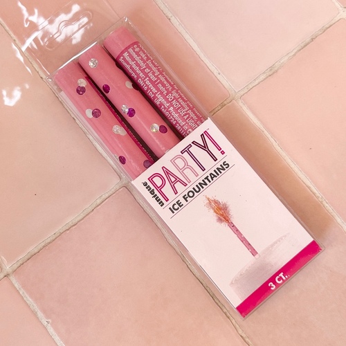 pink firecracker candles