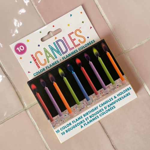 color flame candles