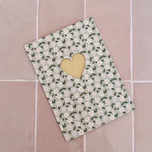 Green floral heart