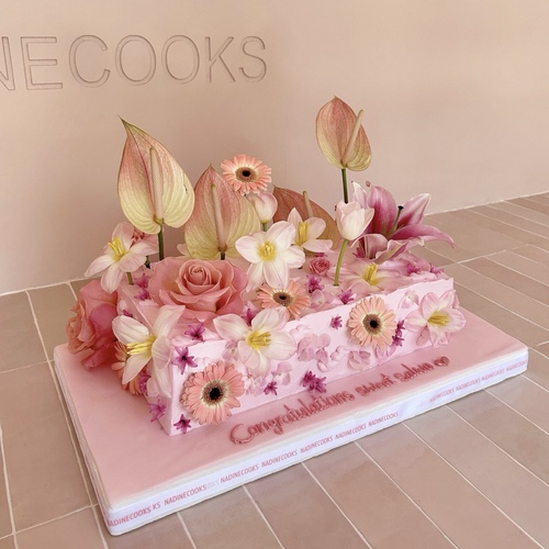 Floral Sheet Cake