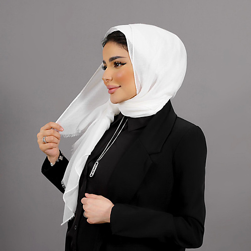 حجاب شال ابيض