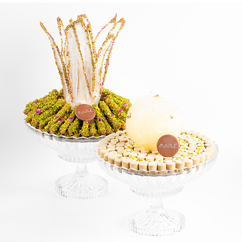 ماعون كيك الفستق وماعون الغريبة