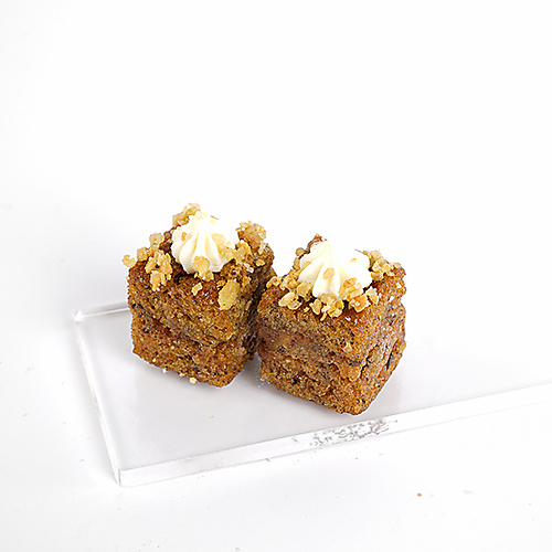 carrot cake squares.